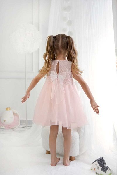 KALİNKA KİDS WEAR Rebaka Lace Detailed Tulle Girl's Dress