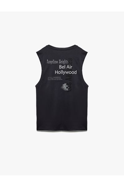 Koton Cotton Crew Neck Sleeveless Back Printed Undershirt