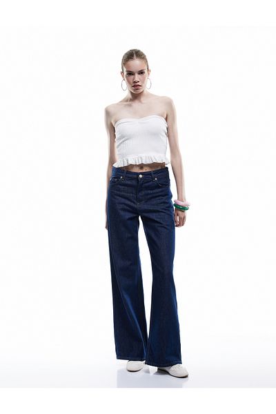 Koton Στράπλες μπλούζα Bürümcük Αμάνικη Slim Fit