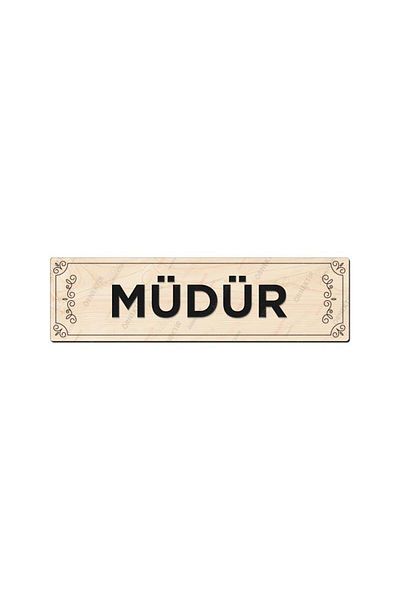 Posterya At01001 - Manager Laser Cut Embossed Letter Mdf Wood Directional Sign (21×7cm)