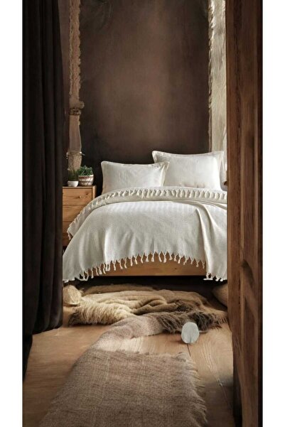 HANN HOME COLLECTION بيكيه مزدوج 200×230 سم، إكرو، 100% قطن، نسيج ناعم، هان ي...