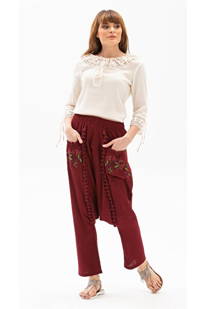 Eliş Şile Bezi Καλοκαιρινή μπλούζα Zehra Cream Color Şile