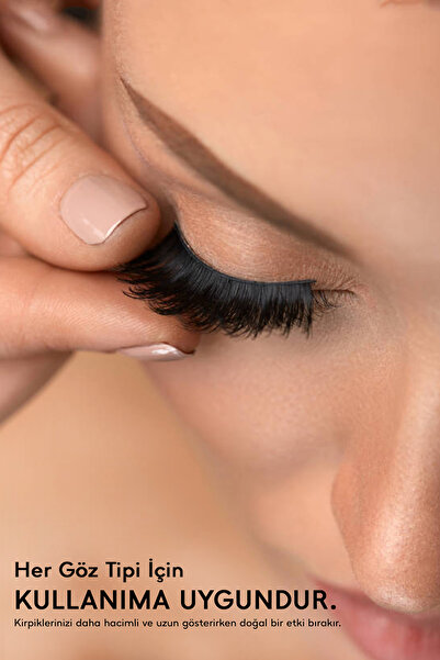 eyelash Doğal Ipek Takma Kirpik 3 Çift Kirpik Takma Aparatı 3d-21