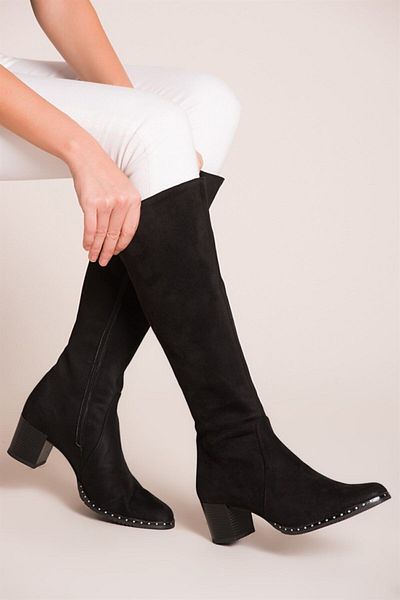 Fox Shoes Μαύρα γυναικεία μποτάκια C654652702