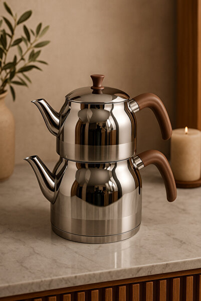 DOWRY STİL فلوريلا متوسطة الحجم من الفولاذ المقاوم للصدأ 1.3-2.25 لتر. طقم إب...