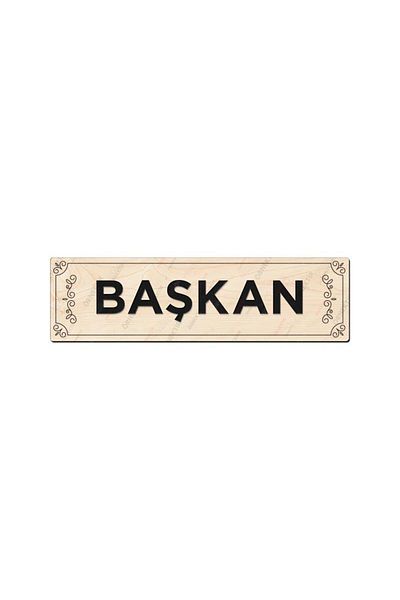 Posterya At01003 - President Laser Cut Embossed Letter Mdf Wood Routing Sign (21×7cm)