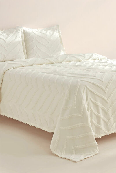 REYS Bohem Arlinageo Tek Kişilik Yatak Örtüsü Takımı 180x250 - EKRU -