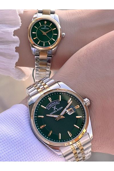Daniel Klein 5 Atm Water Resistant Custom Couple Watch - Cf.Dk2306C2 with Bay and Steel Band