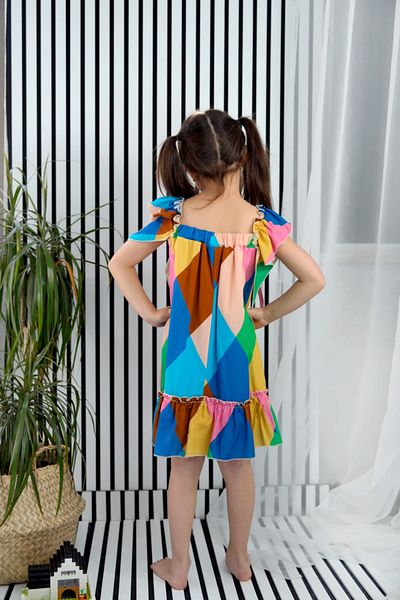 KALİNKA KİDS WEAR Girl's Multicolored Ruffle Detailed Dress - Age 2-5
