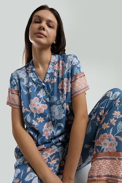 Arnetta Women's 100% Viscose Fabric Woven Pajama Set