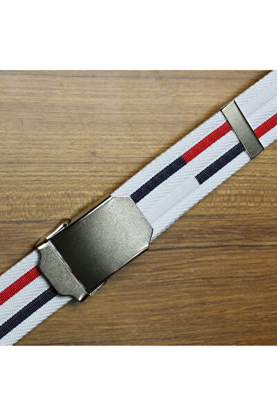 Deribond Sports Men's Belt White 4 cm for Jeans and Canvas