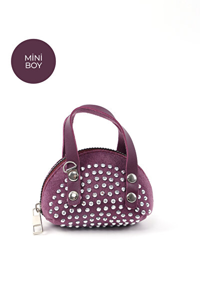 SHAKA Μωβ Shk220 Suede ύφασμα, Μονό διαμέρισμα, Λουράκι αλυσίδας, Φερμουάρ, Π...