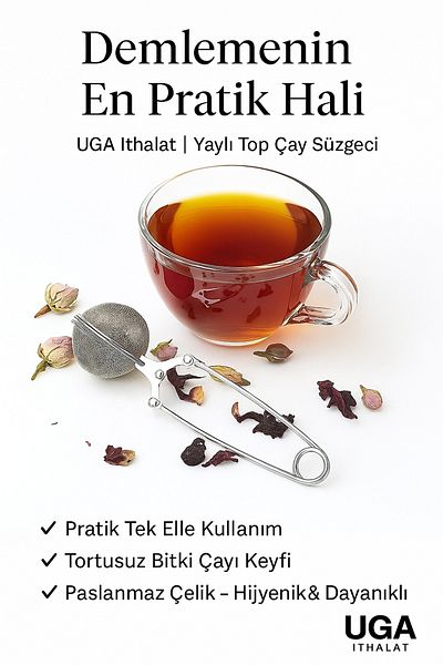 GAT Shop Tong Herbal Tea Linden Rosehip Green Tea Brewing Strainer 16x5,5 Cm