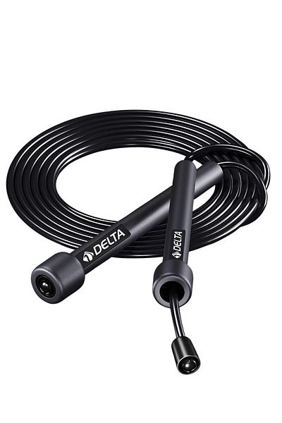 Delta Black Length Adjustable Deluxe Jump Rope