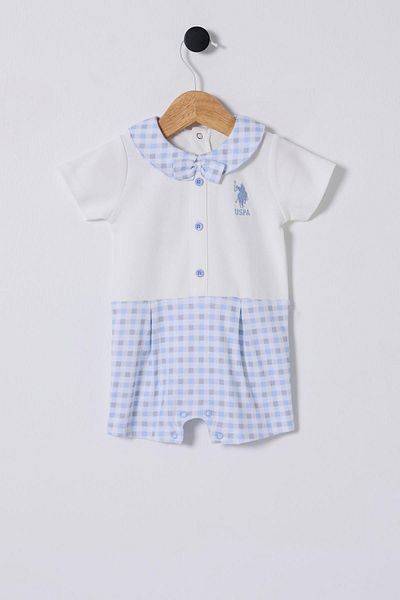 U.S. Polo Assn. U.S Polo Assn Baby Boy Polo Collar Jumpsuit, 100% Cotton / 100% Cotton
