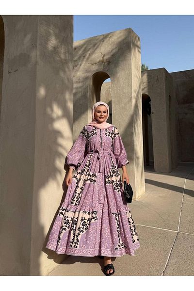 Rabia Ateş Raje Patterned Hijab Dress