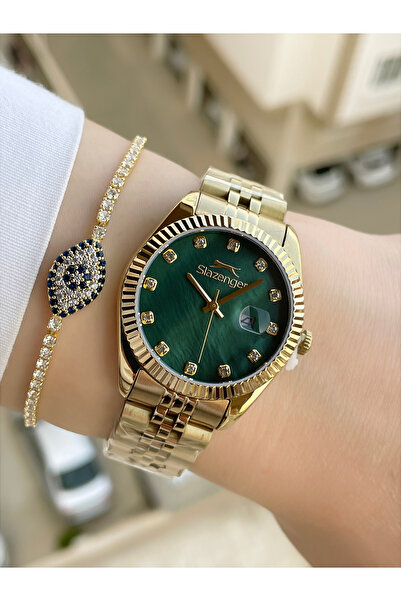 Slazenger Kadranı Yeşil Göstergeleri Aktif Kadın Kol Saati