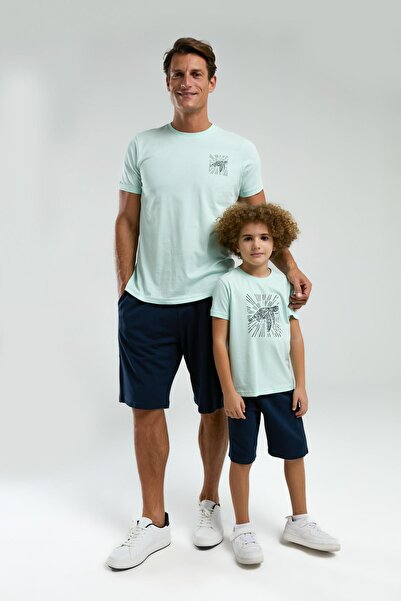 Arnetta %100 Pamuk Baba Oğul Şortlu Takım, Baba Ve Çocuk Pijama Ayrı Ayrı Fiyatlandırılır