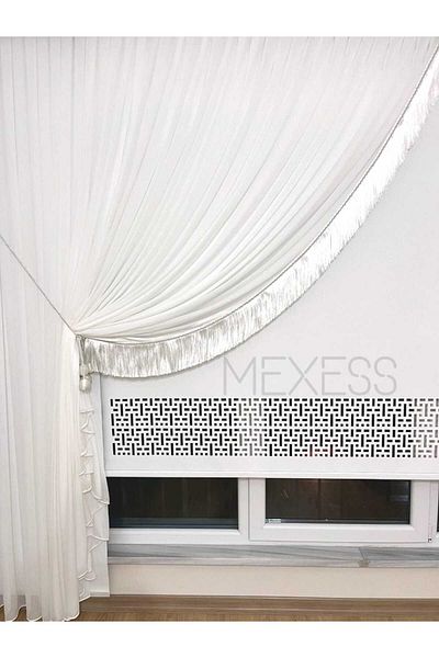 Mexess Premium Heavy Gradient Flowing Soft Bamboo Tulle Don'T Want Iron (1X3 Sik Pi̇le) -Sol- Double Breasted Tulle