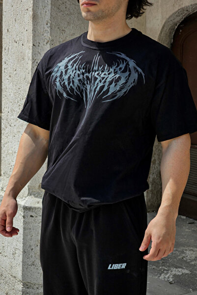 Liber إيزيكيل - تي شيرت قصة فضفاضة مصنوع من القطن بنسبة 100%