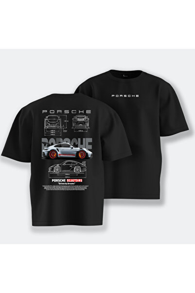 Liber Porsche 911 GT3 RS - T-shirt supradimensionat din 100% bumbac