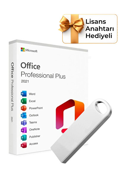 MICROSOFT Office 2021 Pro Plus Kurulum Dosyalı Usb Bellek 16gb (LİSANS ANAHTA...