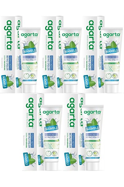 Agarta Doğal Diş Macunu 100ML Naneli (5 Li Set)