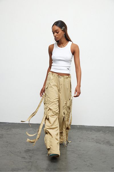 bases. White Ribbed Wide Halter Neck Sleeveless Basic Tank Top