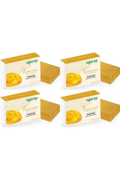 Agarta Handmade Natural Soap 150Gr Sulfur (Set of 4)