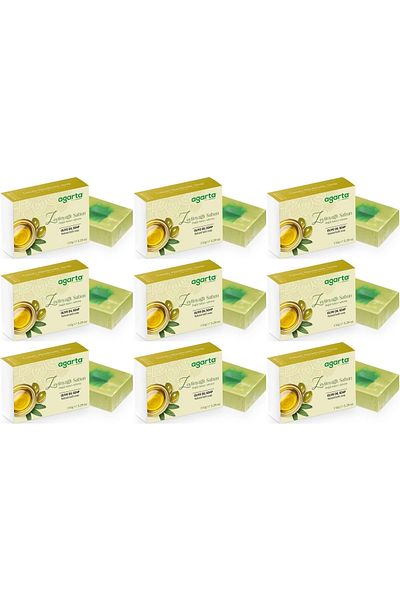 Agarta Handmade Natural Soap 150Gr with Olive Oil (Set of 9)