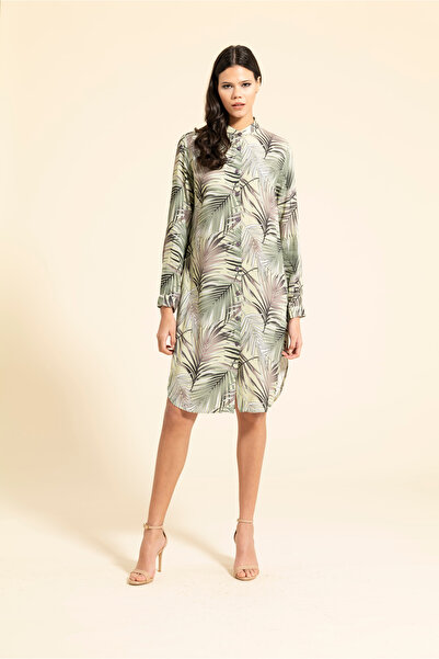 MİRAŞE MODA فستان تونيك بدون ياقة من الباميل (110 سم)