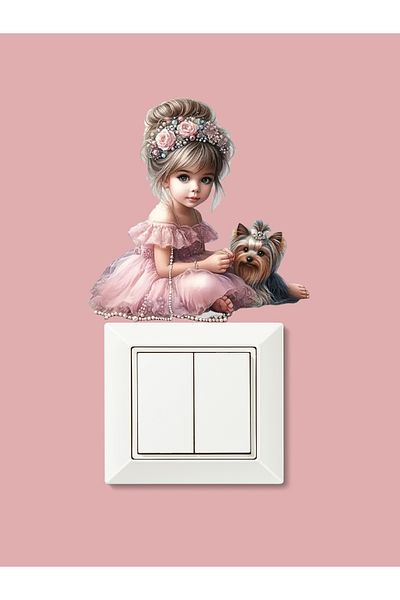 aiki Dog Blonde Girl Socket, Αυτοκίνητο, Κινητήρας, Σημειωματάριο, Γυαλί, Τοίχος, Ξύλινο αυτοκόλλητο
