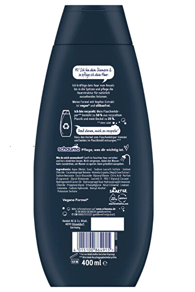 Schauma For Men, Erkekler Için Şampuan 400 ml