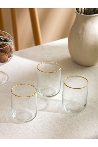 LC Waikiki Lcw Home Colorless Printed Glass Cup Set of 3 280 ml