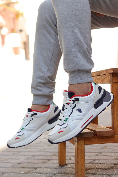 U.S. Polo Assn. Comfort Άνετη Σόλα Καθημερινά Ανδρικά Αθλητικά Παπούτσια Αθλητικά Λευκά