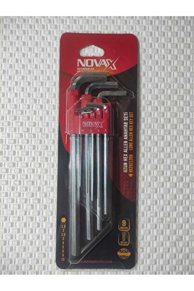 Ymc طقم مفاتيح نوفاكس طويل سداسي ألين 9 قطع