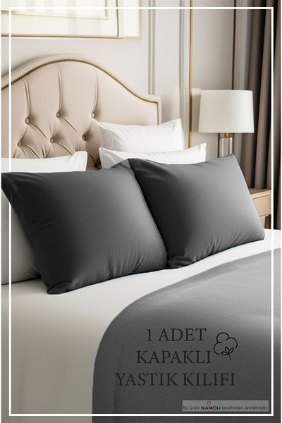 QURRY 1 Colorful, 50X70 Covered Ranforce Luxury Pillowcase, Cotton Pillowcase, Allergic Pillowcase