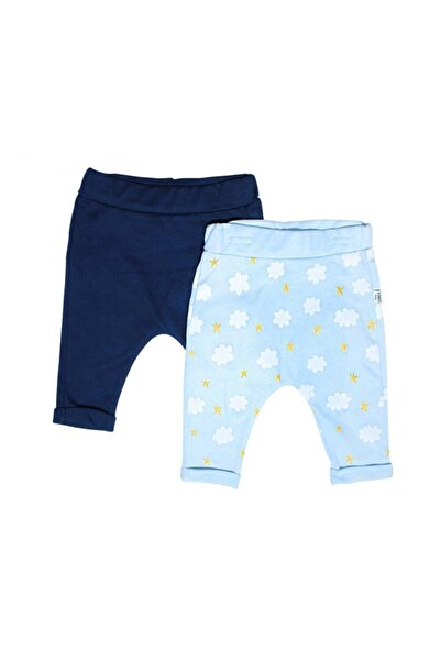 Kız Bebek Mavi Bulutlu 2 Li Pantolon  3161