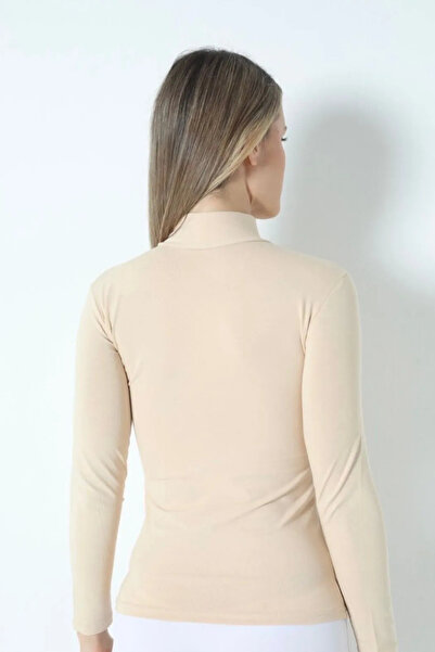 Altınay Women's Half Turtleneck Long Sleeve Bodysuit - 90% Cotton (Lilitime)