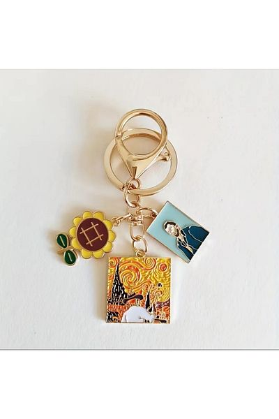 Purple Adv Purple Uk Design Bee Keychain