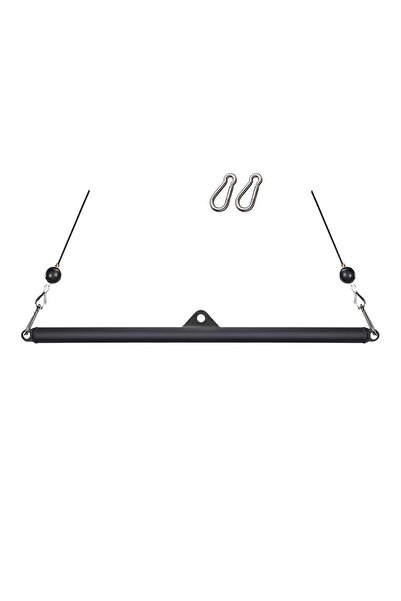 FinxSport 100 Cm Cable Crossover Bar - Dap Barı - Lat Pulldown - Triceps Bar - Çift Kancalı Düz Bar