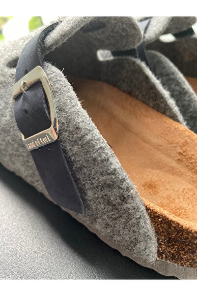 Land of Cork Παντόφλες εσωτερικού χώρου Unisex Sabo Ανατομική Σόλα από φελλό από φυσικό μαλλί