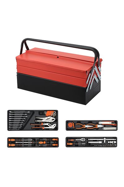 Lawazim 85-piece Tool Box – Complete Household And Automotive Diy Repair Kit Tools Set