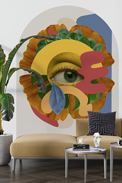 Kt Grup Gözyaşı Damlası Boho Kemer Arch Pastel Renk Sanatsal Duvar Sticker