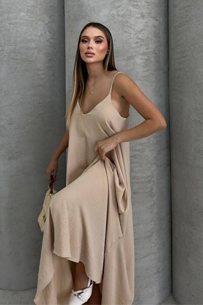 Balenbi Γυναικείο ύφασμα Aerobin μακρύ φόρεμα με ρυθμιζόμενο λουράκι 1099