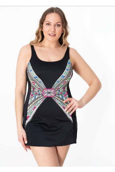 Sunsurf Μαγιό Φόρεμα Plus Size Μαύρο