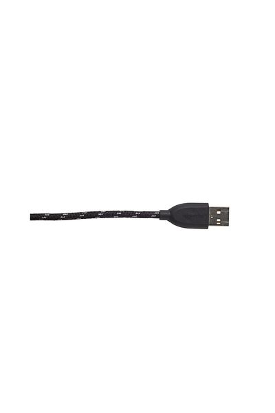 Boompods Cablu MicroUSB & Lightning MFI Duo Black (1m, impletitura textila)