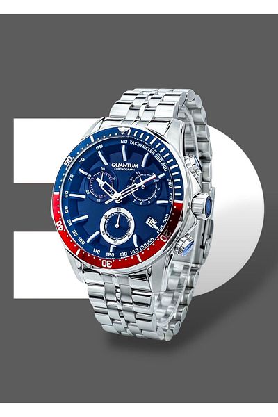 Quantum Original Functions Active 10 Atm Waterproof Steel Band Men's Wristwatch