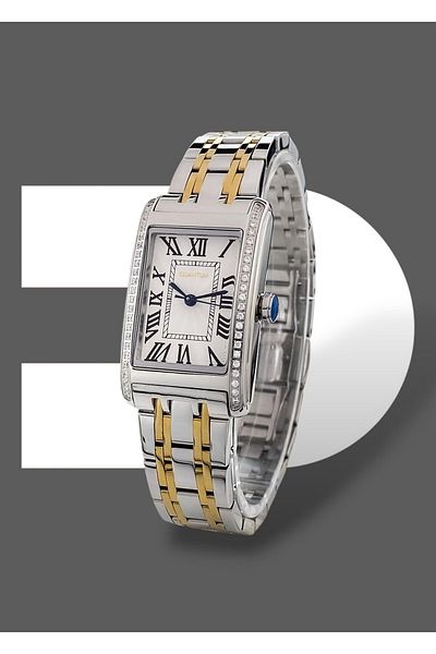 Quantum Original 2 Years Warranty 5 Atm Waterproof Steel Cord Square Women Wrist Watch