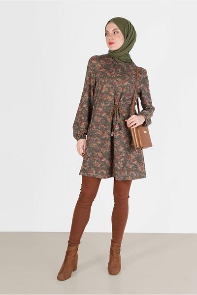 Alvina GARNED WAIST PATTERNED TUNIC 42319